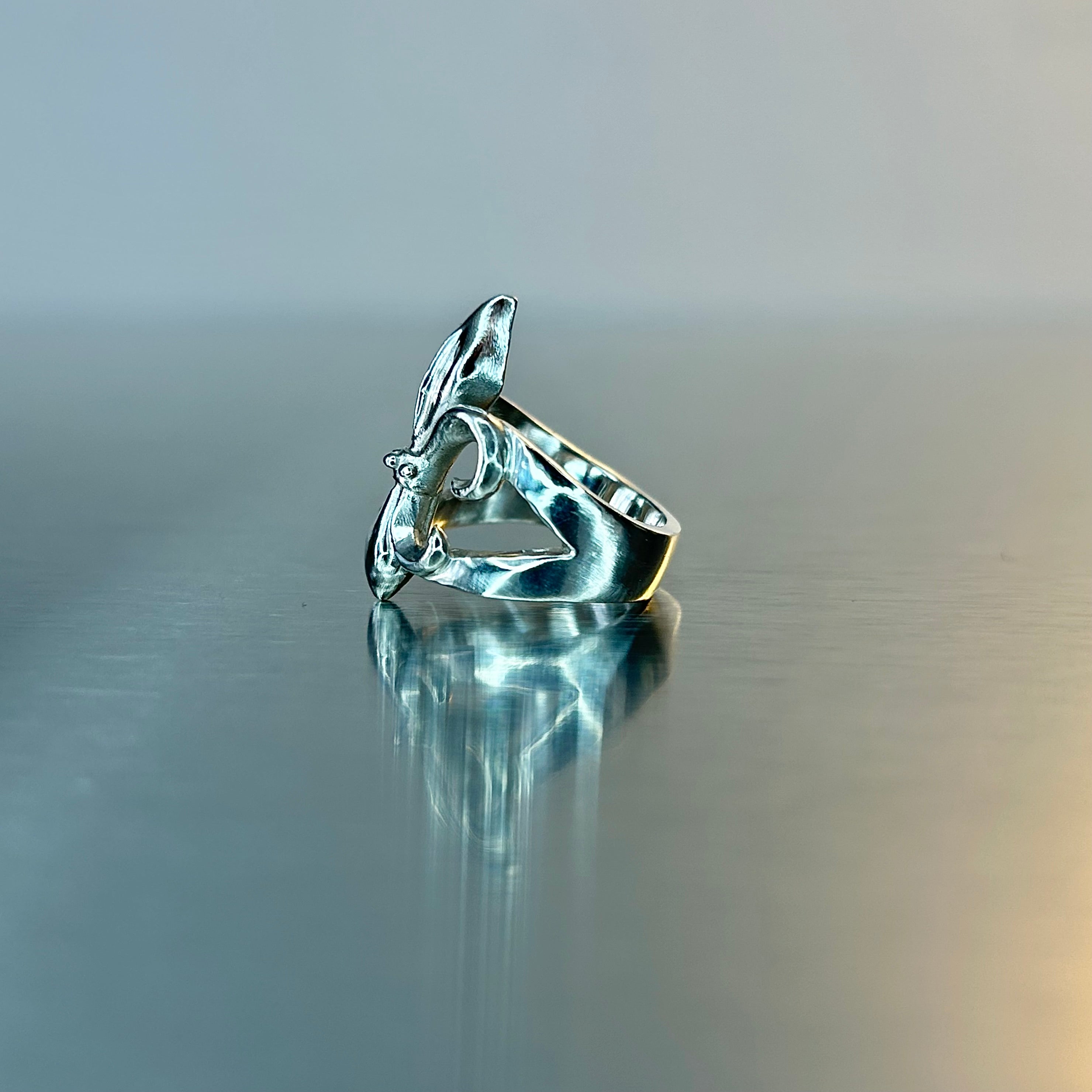 Fleur de Lis Pinky Ring