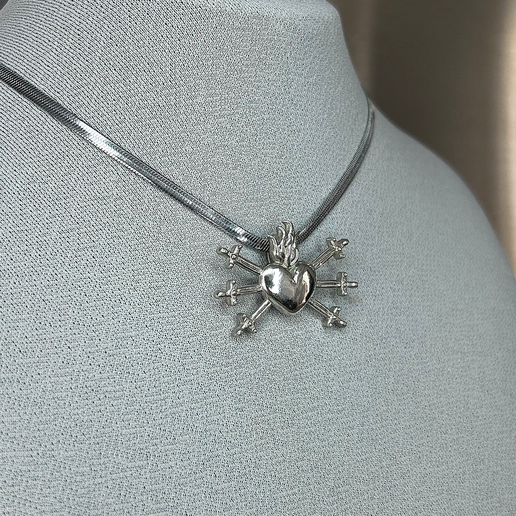 Pierced Heart Necklace