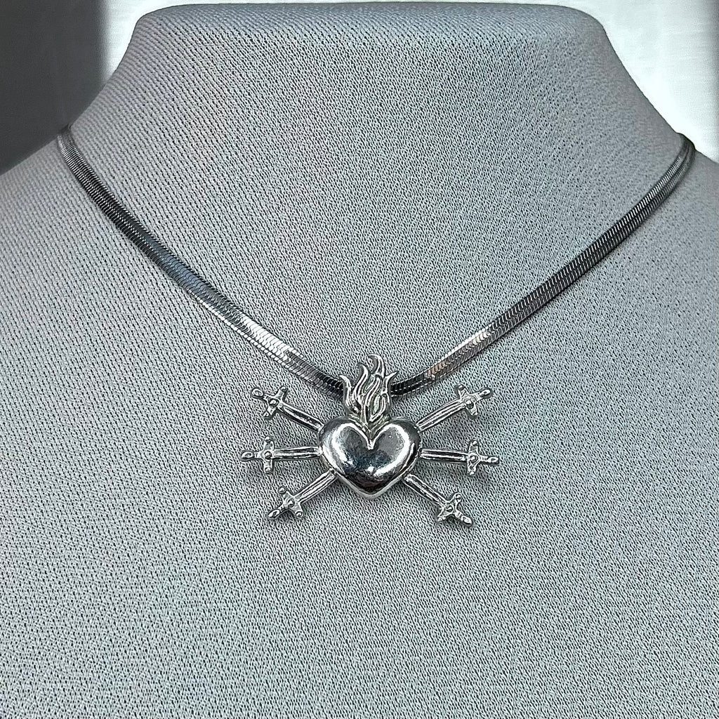 Pierced Heart Necklace