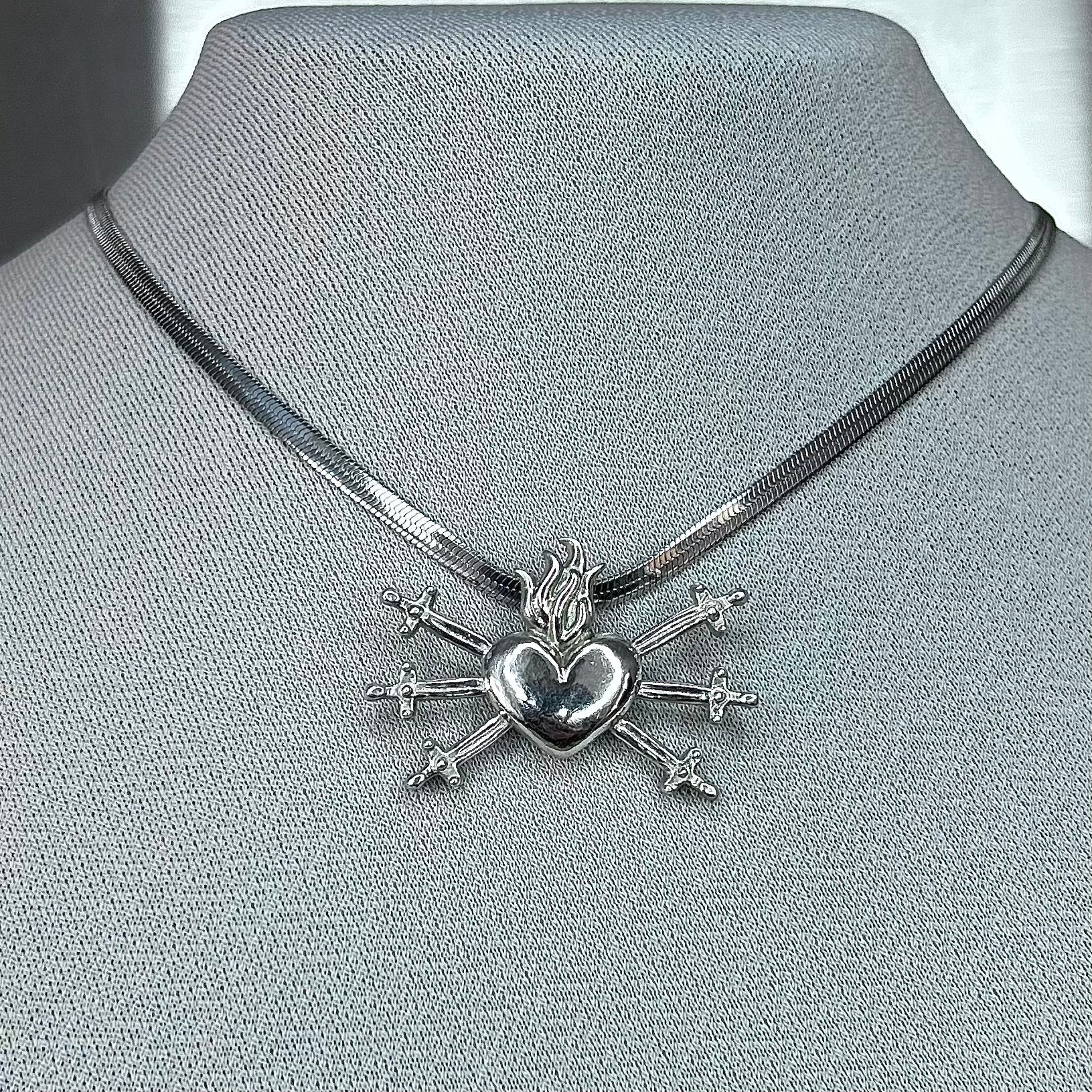 Pierced Heart Necklace