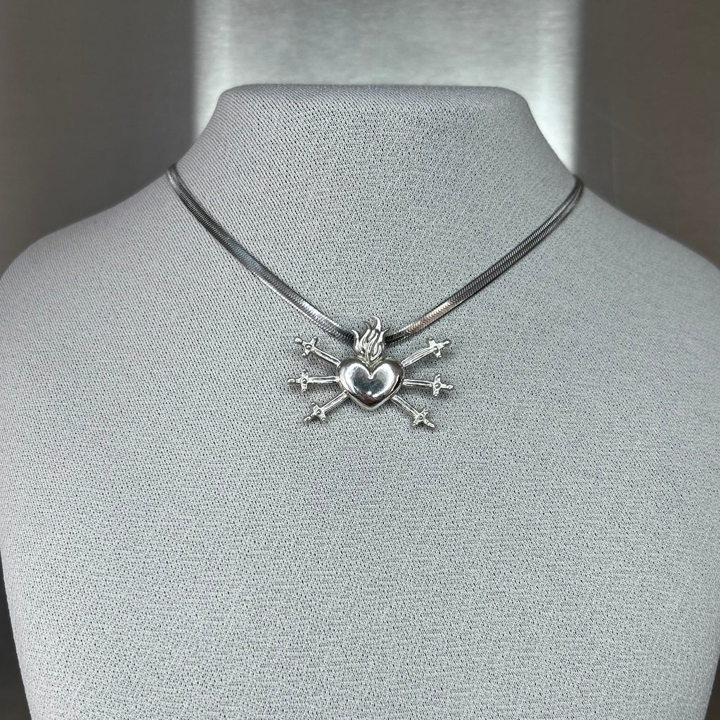 Pierced Heart Necklace