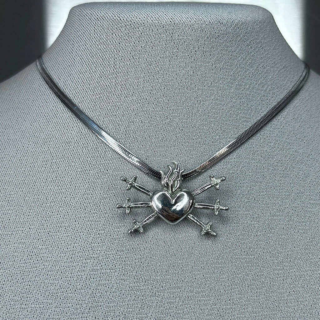 Pierced Heart Necklace