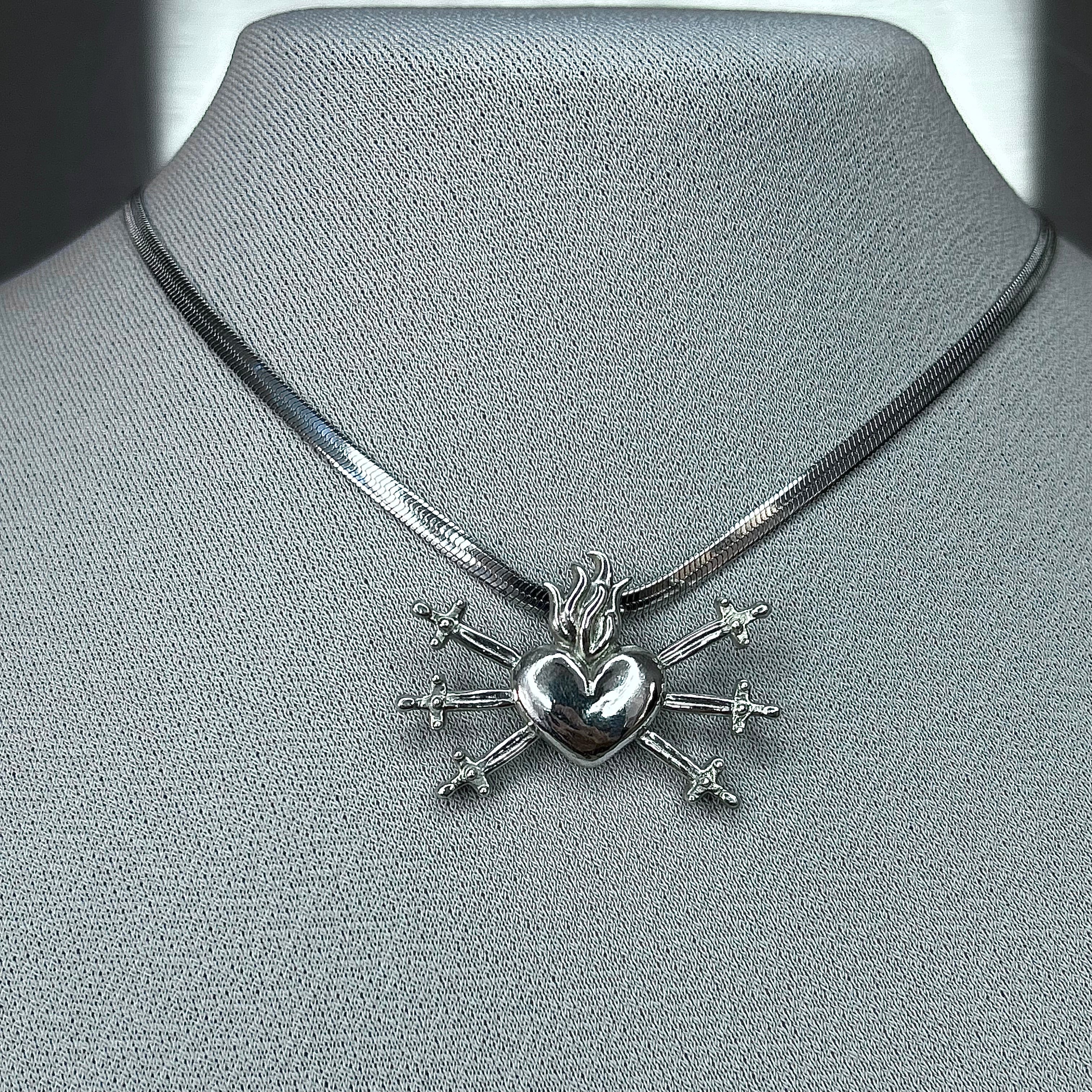 Pierced Heart Necklace