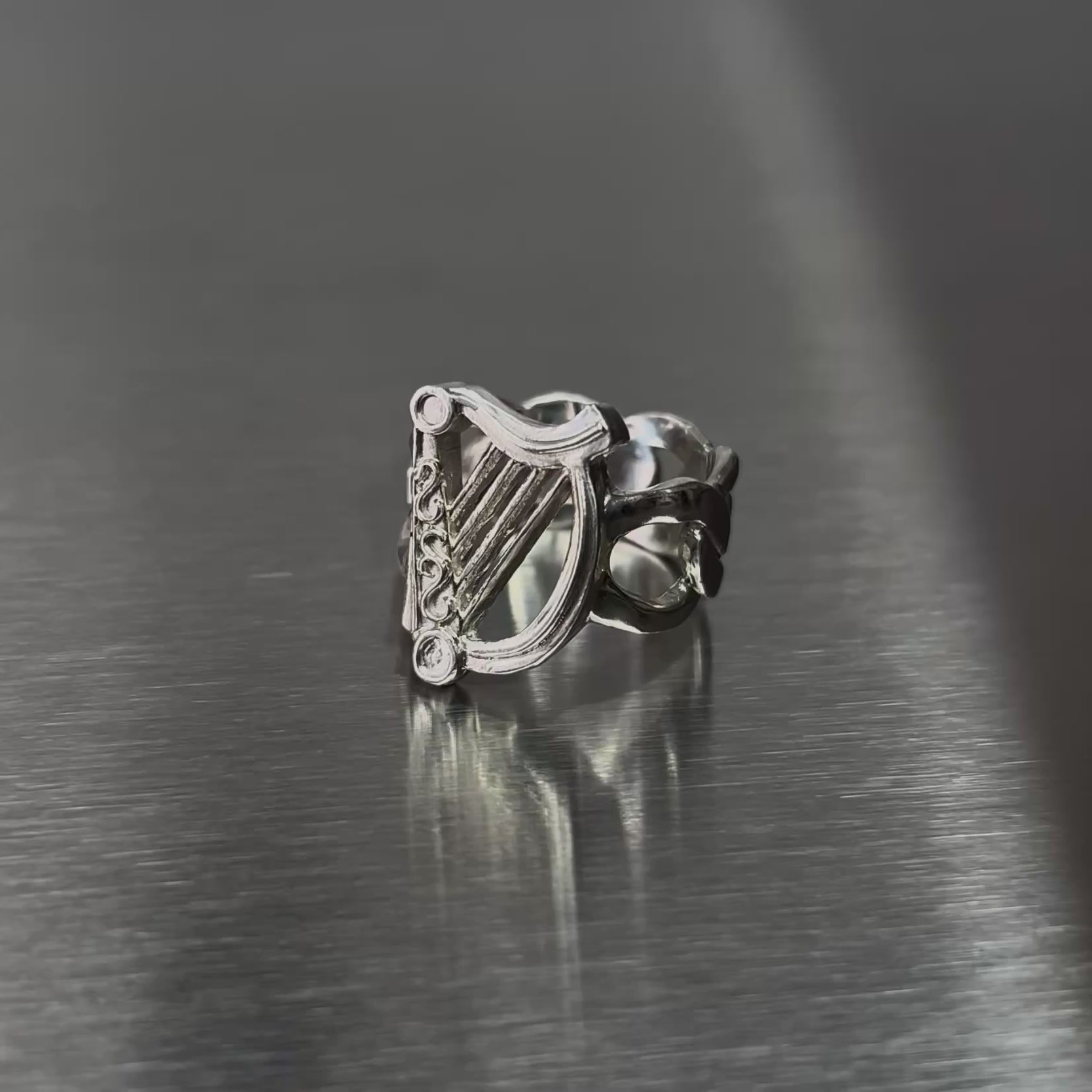 The Mother Celtic Harp Ring